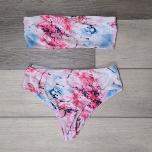 Bandeau Marble Swimsuit